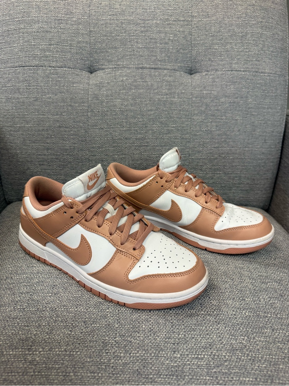 Nike Dunk Low in Rose Whisper and White